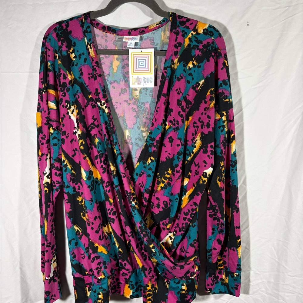LuLaRoe Colorful Abstract Women's Blouse